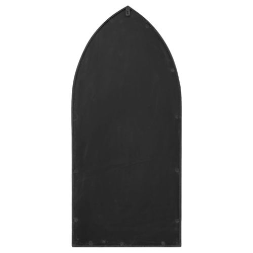 Огледало, черно, 100x45 см, желязо, за употреба на закрито