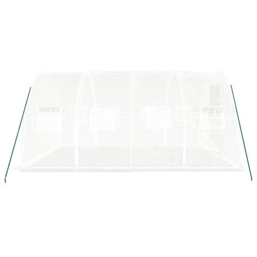 Оранжерия със стоманена рамка, бяла, 12 м², 4x3x2 м