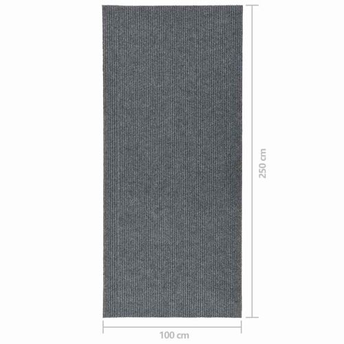 Абсорбиращо мръсотията килимче, 100x250 см, сиво