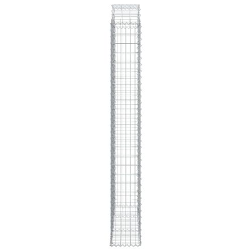 Дъговидна габионна кошница 150x30x220/240 см поцинковано желязо