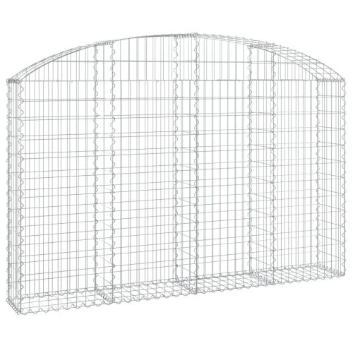 Дъговидна габионна кошница 200x30x120/140 см поцинковано желязо