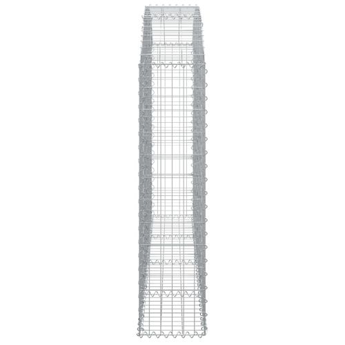 Дъговидна габионна кошница 200x30x120/140 см поцинковано желязо