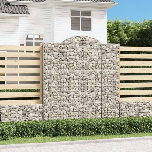 Дъговидна габионна кошница 200x30x220/240 см поцинковано желязо