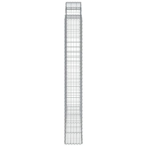 Дъговидна габионна кошница 200x30x220/240 см поцинковано желязо