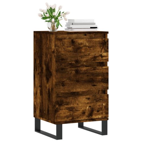 Бюфет опушен дъб 40x35x70 см инженерно дърво