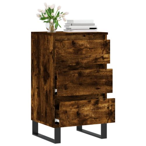Бюфет опушен дъб 40x35x70 см инженерно дърво