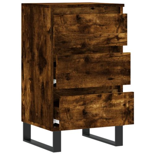Бюфет опушен дъб 40x35x70 см инженерно дърво