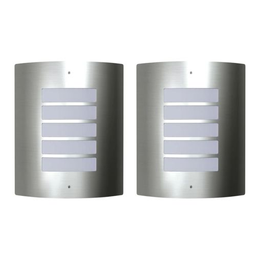 Стенни лампи от неръждаема стомана 60W – 2 броя