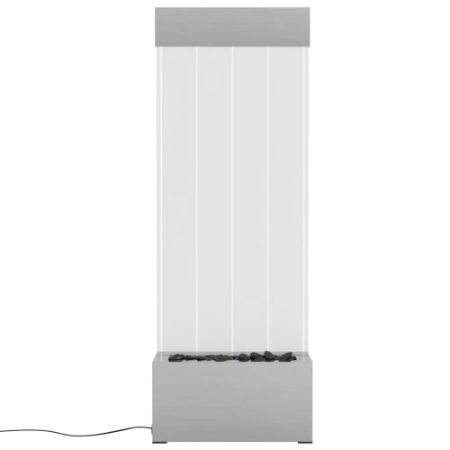 Водна колона с мехурчета с RGB LED, стомана и акрил, 110 см