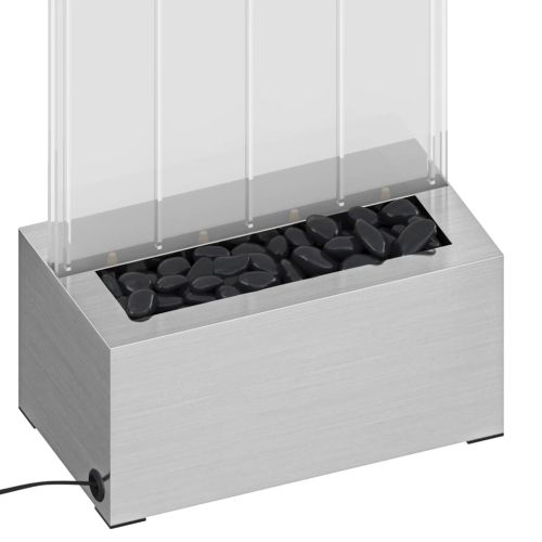 Водна колона с мехурчета с RGB LED, стомана и акрил, 110 см
