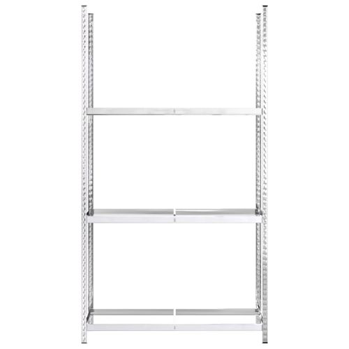 Стелаж за гуми с 2 рафта сребрист 110x40x200 см стомана