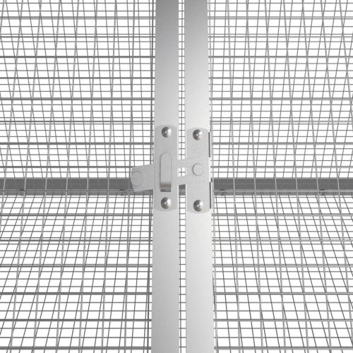 Клетка за зайци сива 504,5x80,5x71 см поцинкована стомана