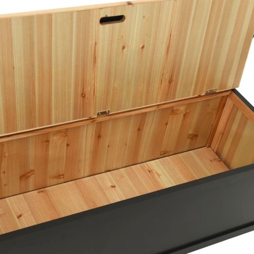 Пейка черна 107x45x75,5 см масивна ела