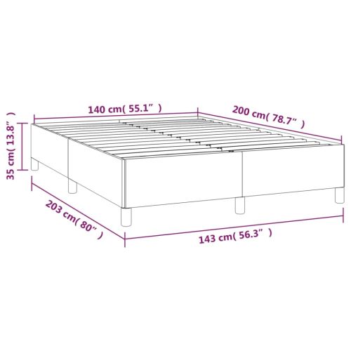 Боксспринг легло с матрак, черно, 140x200 см, плат