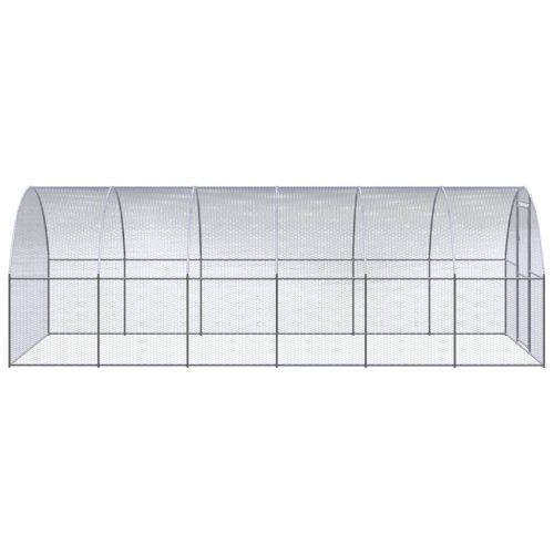 Птичарник на открито, 3x6x2 м, поцинкована стомана