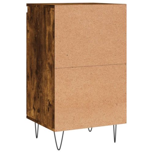 Бюфети 2 бр опушен дъб 40x35x70 см инженерно дърво