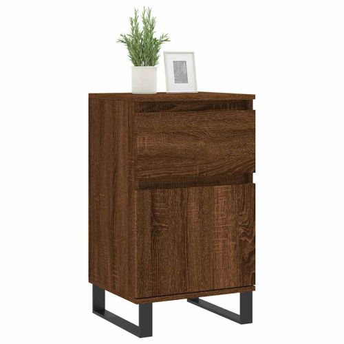 Бюфети 2 бр кафяв дъб 40x35x70 см инженерно дърво