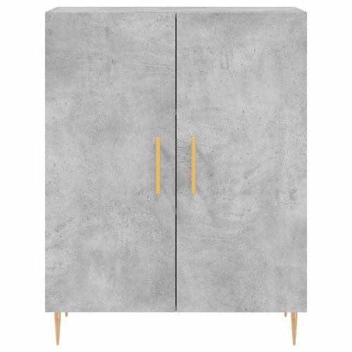 Сайдборд, бетонно сив, 69,5x34x90 см, инженерно дърво