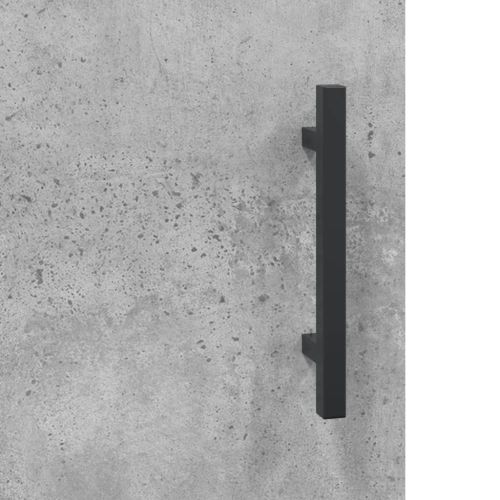 Сайдборд, бетонно сив, 69,5x34x90 см, инженерно дърво