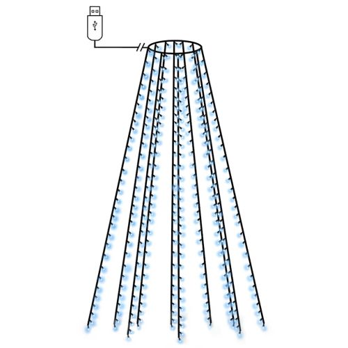 Коледни лампички за елха тип мрежа, 300 LED, сини, 300 см