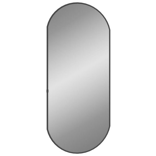 Стенно огледало черно 70x30 см овално