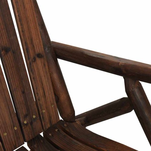 2-местна градинска пейка люлка 123x96x102 см масивен смърч