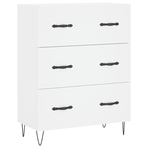 Висок шкаф, бял, 69,5x34x180 см, инженерно дърво