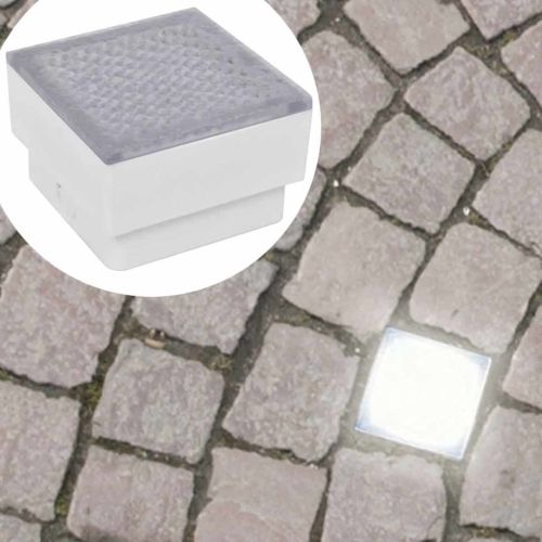 LED осветителни тела за вграждане в земя, 12 бр, 100x100x68 мм