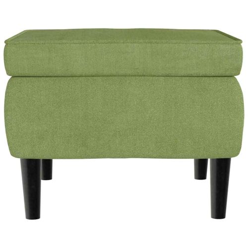 Фотьойл Wingback с табуретка, светлозелено, кадифе
