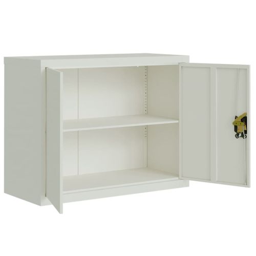 Шкаф за папки светлосив 90x40x110 см стомана