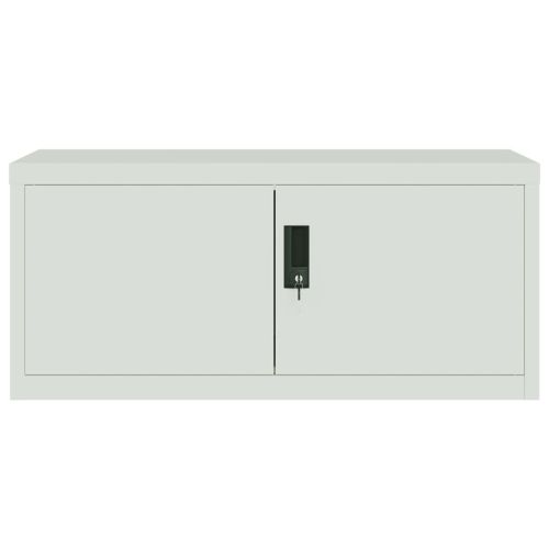 Шкаф за папки светлосив 90x40x240 см стомана