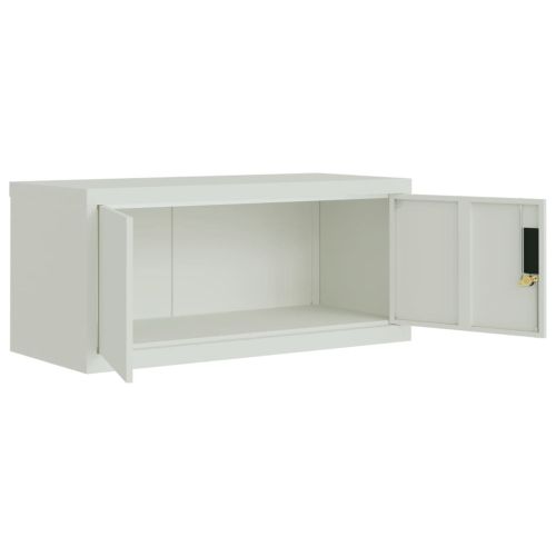 Шкаф за папки светлосив 90x40x240 см стомана