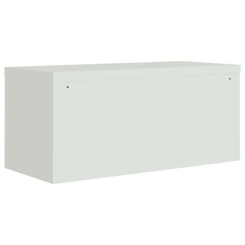 Шкаф за папки светлосив 90x40x240 см стомана