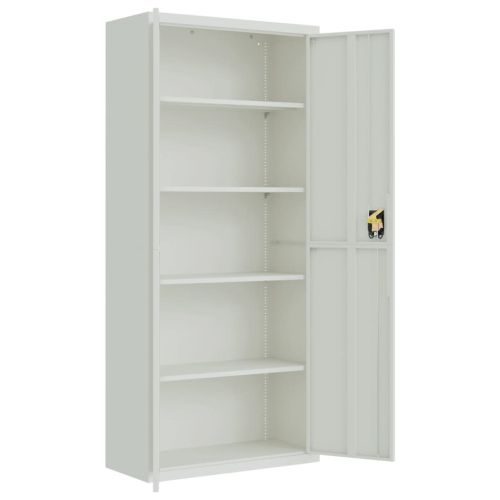 Шкаф за папки светлосив 90x40x240 см стомана