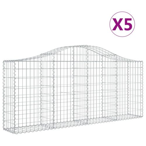 Габионни кошници арка 5 бр 200x30x80/100 см поцинковано желязо