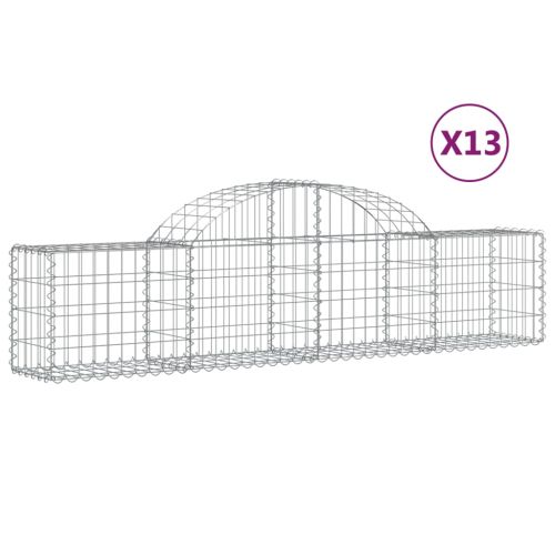 Габионни кошници арка 13 бр 200x30x40/60 см поцинковано желязо