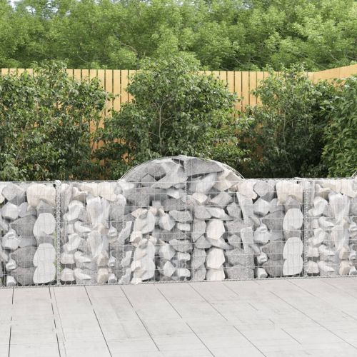Габионни кошници арка 4 бр 200x30x80/100 см поцинковано желязо