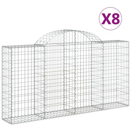 Габионни кошници арка 8 бр 200x30x100/120 см поцинковано желязо