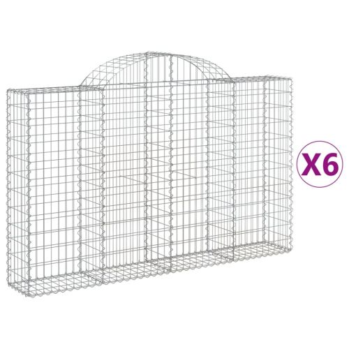 Габионни кошници арка 6 бр 200x30x120/140см поцинковано желязо