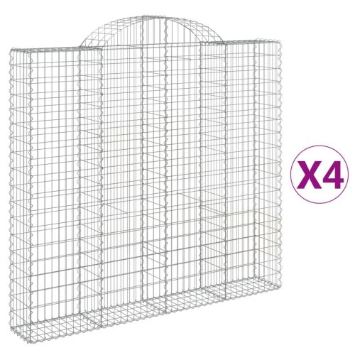 Габионни кошници арка 4 бр 200x30x180/200 см поцинковано желязо