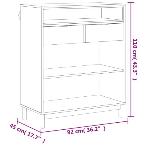 Бар маса "FLAM" 92x45x110 см борово дърво масив