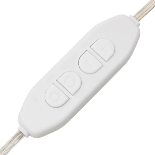 Стенно огледало с LED лампи 30x100 см стъкло правоъгълно
