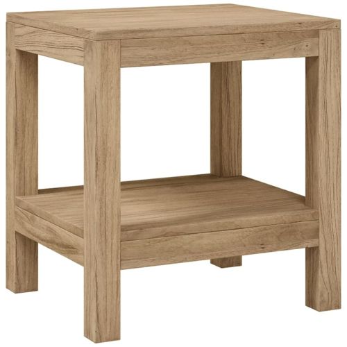 Помощна маса за баня 45x35x45 см тиково дърво масив