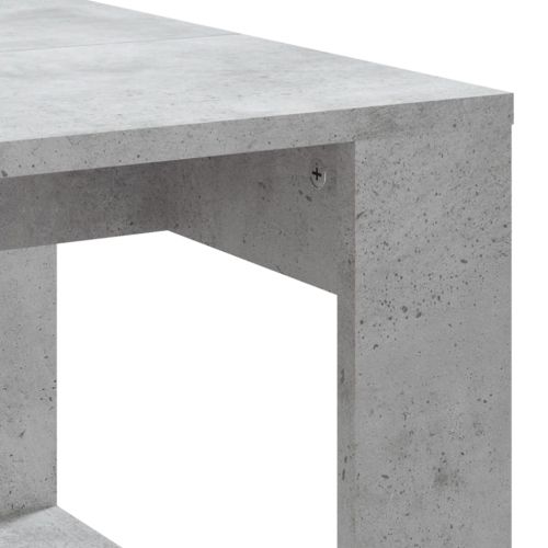 Кафе маса, бетонно сива, 102x50x35 см, инженерно дърво