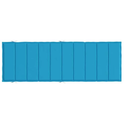 Шалте за шезлонг, синьо, 186x58x4 см, Оксфорд плат