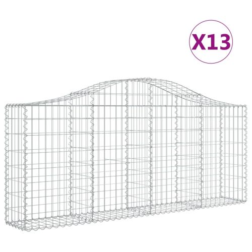 Габионни кошници арка 13 бр 200x30x80/100 см поцинковано желязо