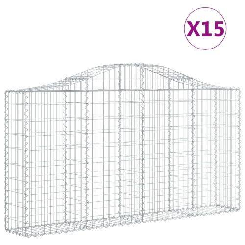 Габионни кошници арка 15 бр 200x30x100/120см поцинковано желязо
