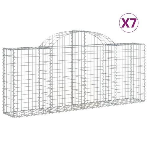 Габионни кошници арка 7 бр 200x30x80/100 см поцинковано желязо