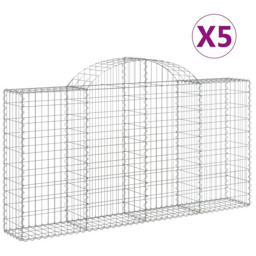 Габионни кошници арка 5 бр 200x30x100/120 см поцинковано желязо