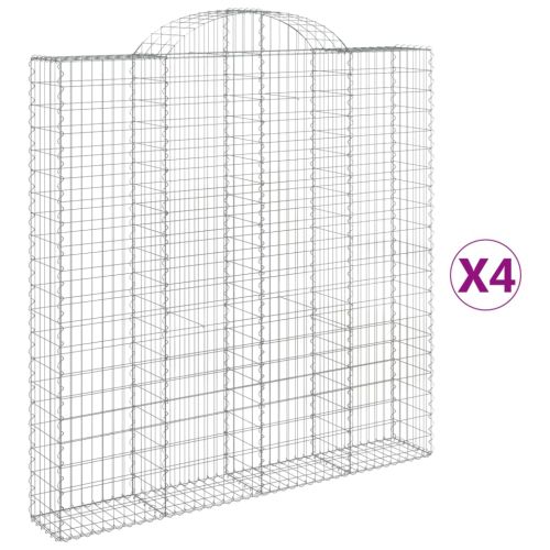 Габионни кошници арка 4 бр 200x30x200/220 см поцинковано желязо